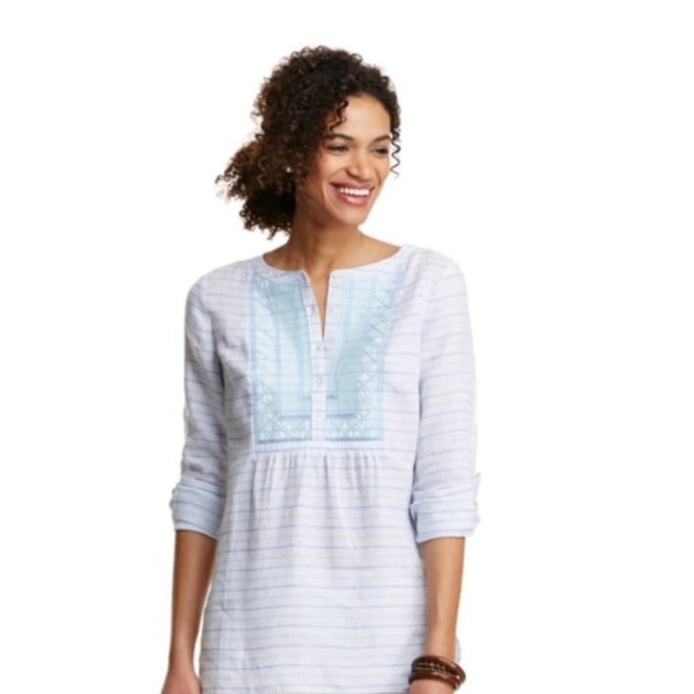 Women's Vineyard Vines Linen Embroidered Top